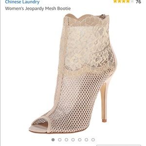 Chinese Laundry mesh bootie (jeopardy style)